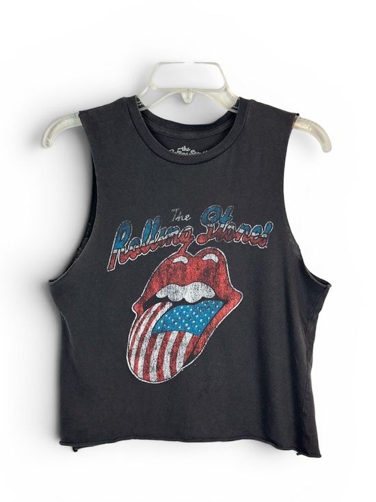 the Rolling Stones Tops - The Rolling Stones Band Graphic Edgy Cropped Tank Top Size S